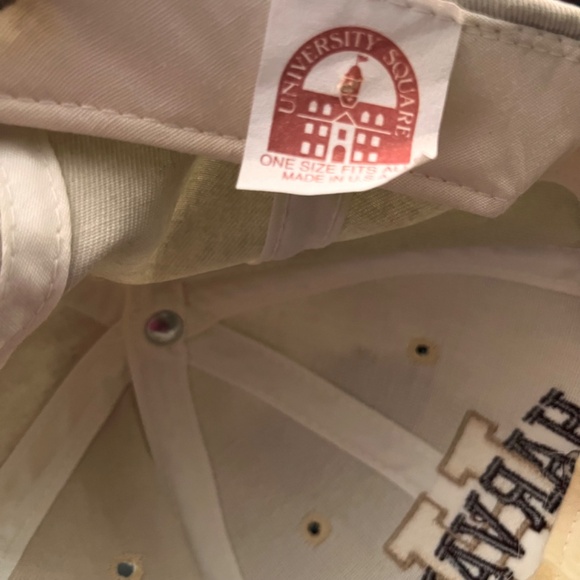 Vintage Harvard Hat University Square Adjustable Metal Clasp Ball Cap Crimson - Picture 4 of 6